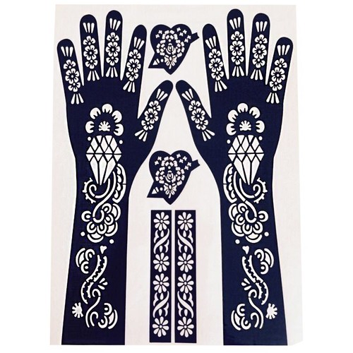 Henna hand tattoo stencil - henna,