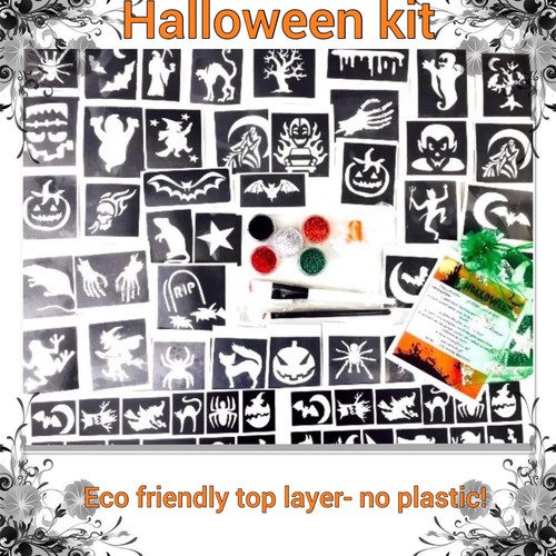 Halloween glitter tattoo kit - halloween,