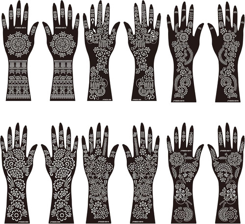 Henna tattoo stencil - henna, kit,