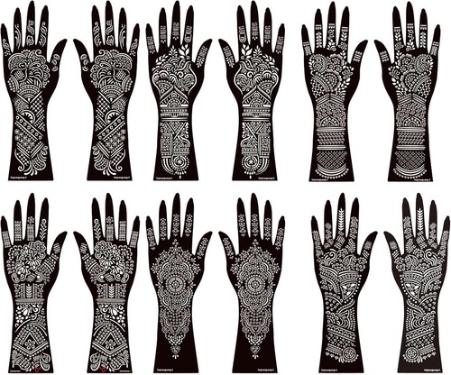 Henna tattoo stencil kit 12 - tattoo,