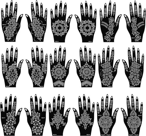 Henna tattoo stencils kit - tattoo, kit,