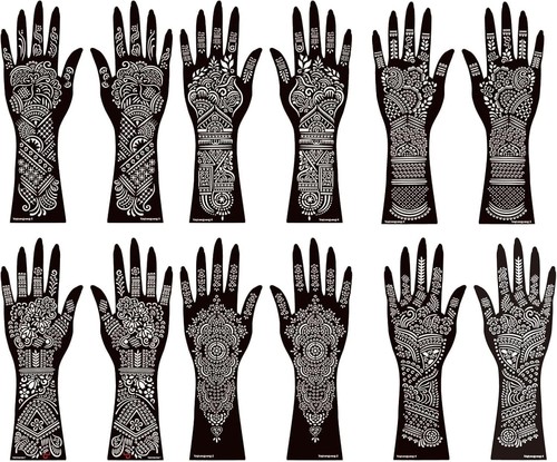 Henna tattoo stencil kit 12 - tattoo,
