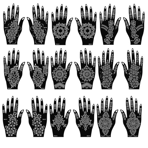 Henna tattoo stencils - tattoo, kit,