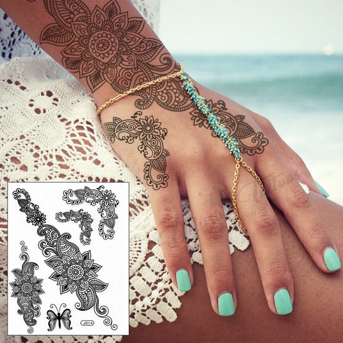 Henna temporary tattoo set - temporary,