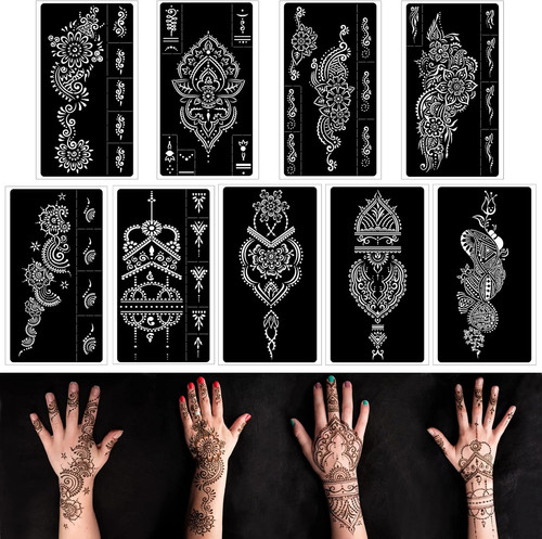 Pieces henna tattoo stencils - pieces,