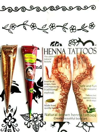 Organic henna and - , glitter