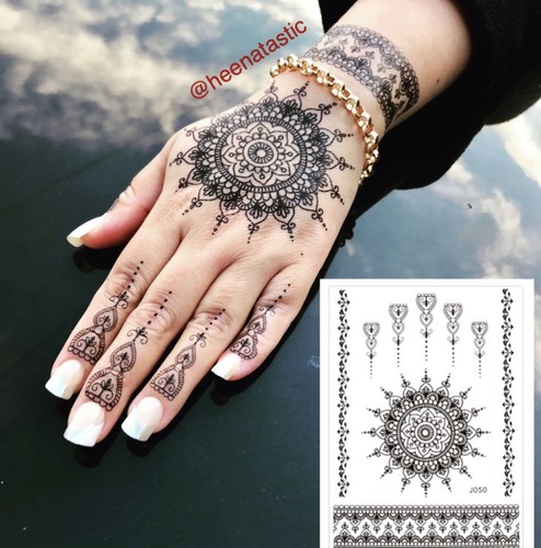 Henna temporary tattoo set - set,
